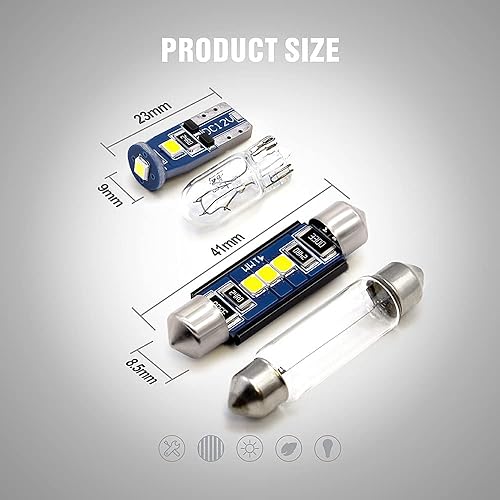 Miniatura 5 de SIR IUS LED Bombillas LED combinadas N3 578 211-2 212-2 de 1.614 in y 194 168 2825 blancas superbrillantes de 300 lúmenes para interiores de