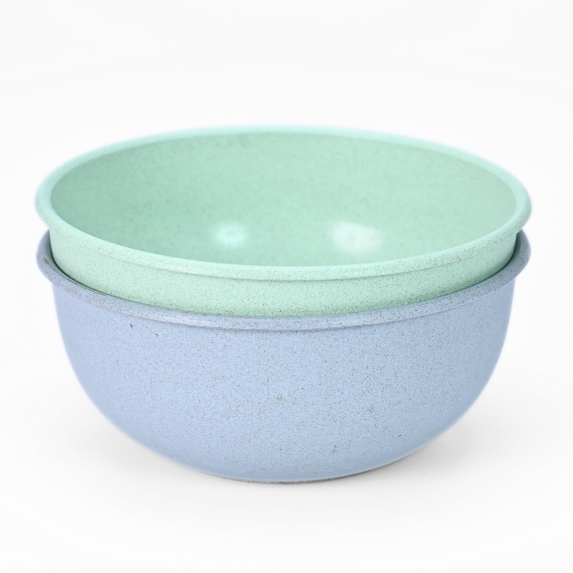 Eha Earth-Friendly Frosty Mixing Bowl | 1800 ml | Serving Bowl Made with Rice Husk & Bamboo Fibers | Microwave Safe | Bowls Set of 2 | Cele-Azure