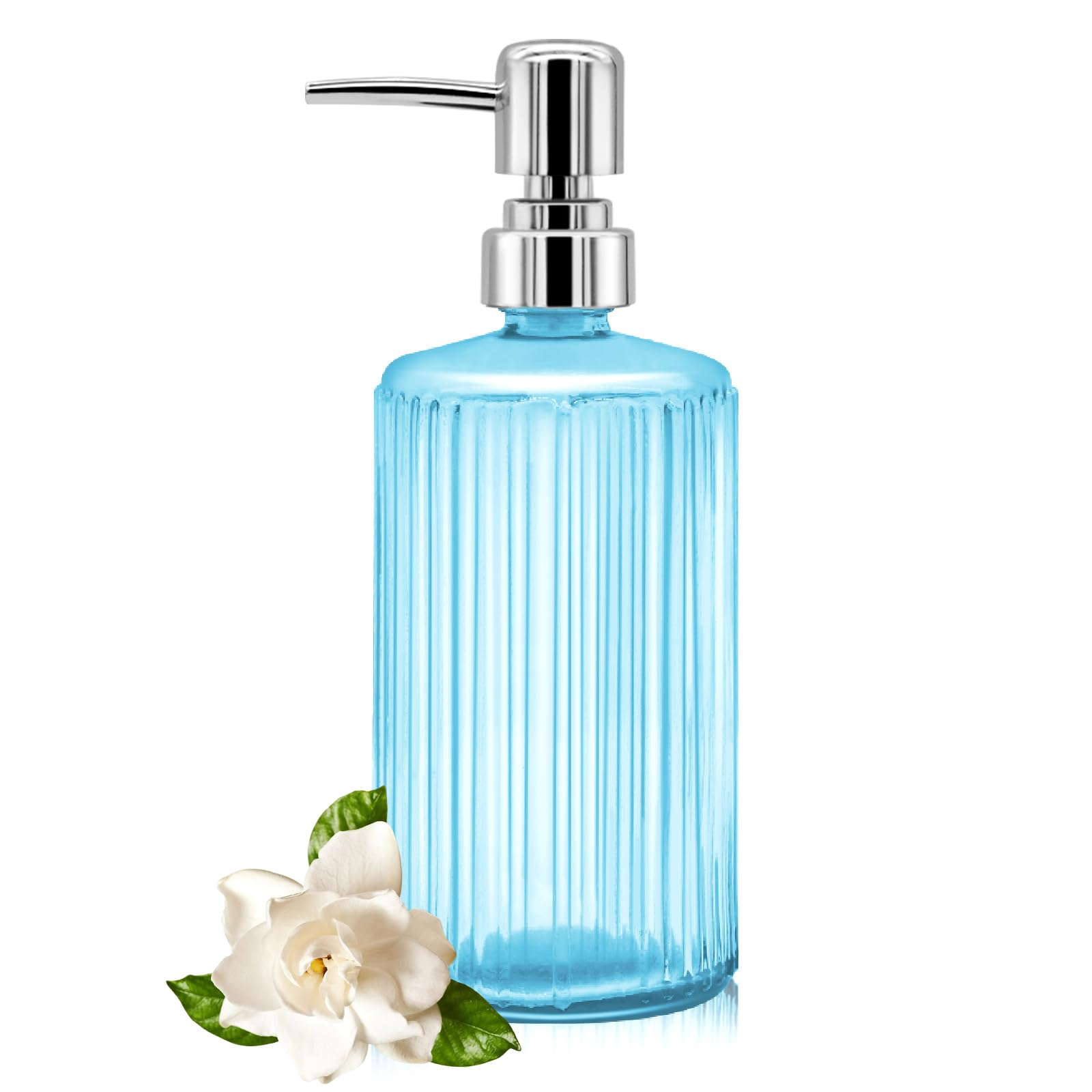 Distributeur de savon en verre incassable avec pompe inox anti-rouille