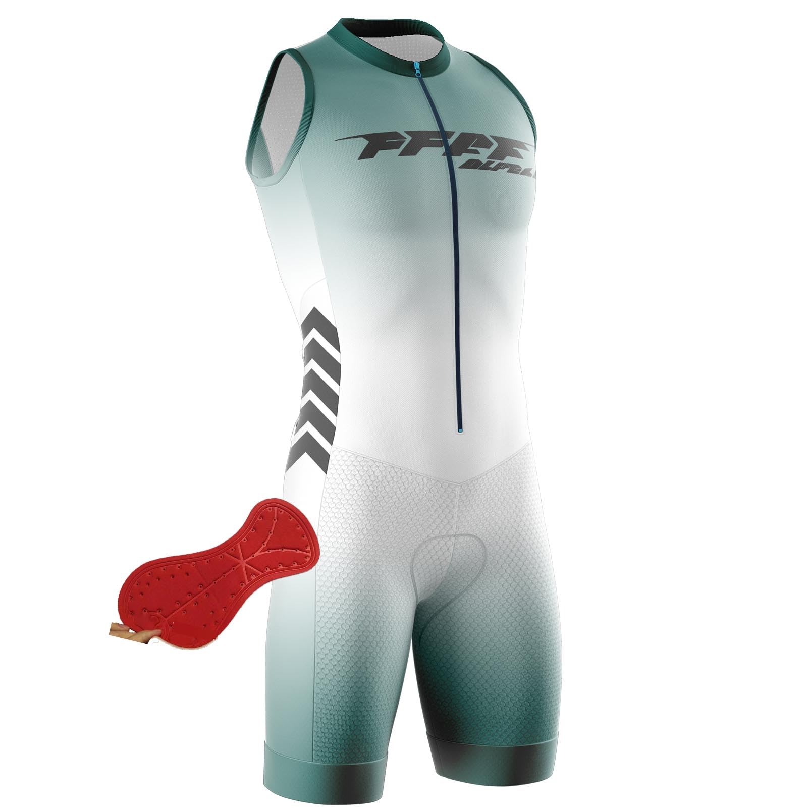 FFFF & OLFEH Conjunto de Traje de triatlón de Manga Corta para Hombre,Cycling Skinsuit Triatlón for Hombres para Hombre,Traje de Ciclismo de Secado rápido MTB Mono Racing