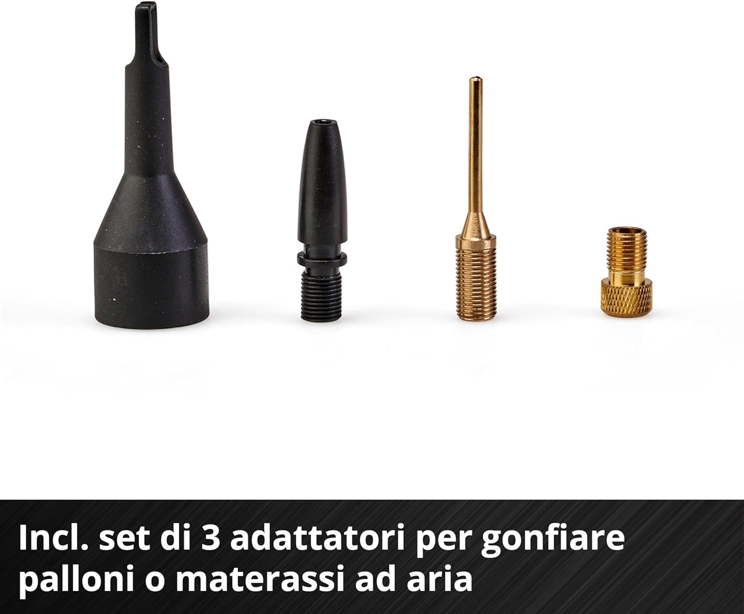 Einhell Compresor con batería PRESSITO 18/25 Power X-Change (18 V, máx. 11 bar, incl. set adaptador de 3 piezas, incl. tubo de alta presión de 71 cm y tubo de baja presión de 1,6 m, sin batería)