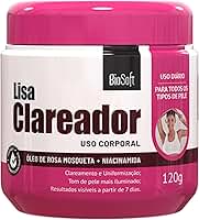 Creme Clareador Corporal Lisa BioSoft Rosa Mosqueta Niacinamida 7 Dias Uniformiza Ilumina 120g