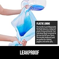 Vista 3 de Almohadillas desechables para cachorros Gorilla Guard, almohadillas de 5 capas para orina de perros, almohadilla absorbente para cambiar pañales