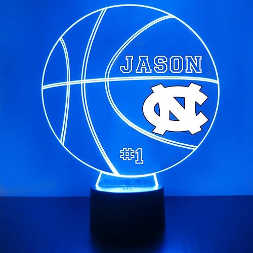 Miniatura 13 de Letrero LED personalizado de baloncesto de los Wolverines de la Universidad de Michigan, lámpara de luz nocturna con control remoto y nombre o