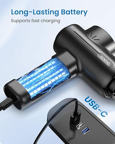 Miniatura 6 de RENPHO Pistola de masaje de tejido profundo elegible para la FSA, regalos de cumpleaños de Navidad para mujeres y hombres, masajeador muscular de