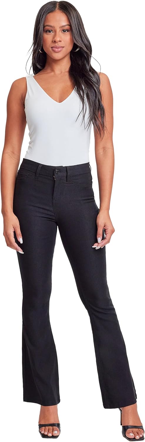 YMI Womens Women's Hyperstretch Forever Color Flare Pants - Image 3