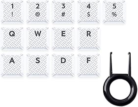 Texture Tactility Backlit keycaps Key Cap Replacement for GL Tactile Switch Logitech G813 G815 G913 G915 TKL RGB Mechanical Gaming Keyboard (13 Keys, White)