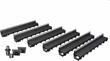 Caniveau Extérieur MEAPARK - Drainage Terrasse, Piscine, Jardin - Grille En PP Recyclé & Profil Inox A15