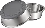 PEGYY11 Nonslip Stainless Steel Dog Bowls, 3.8 US Cup, 2 Count 3.8 Cup
