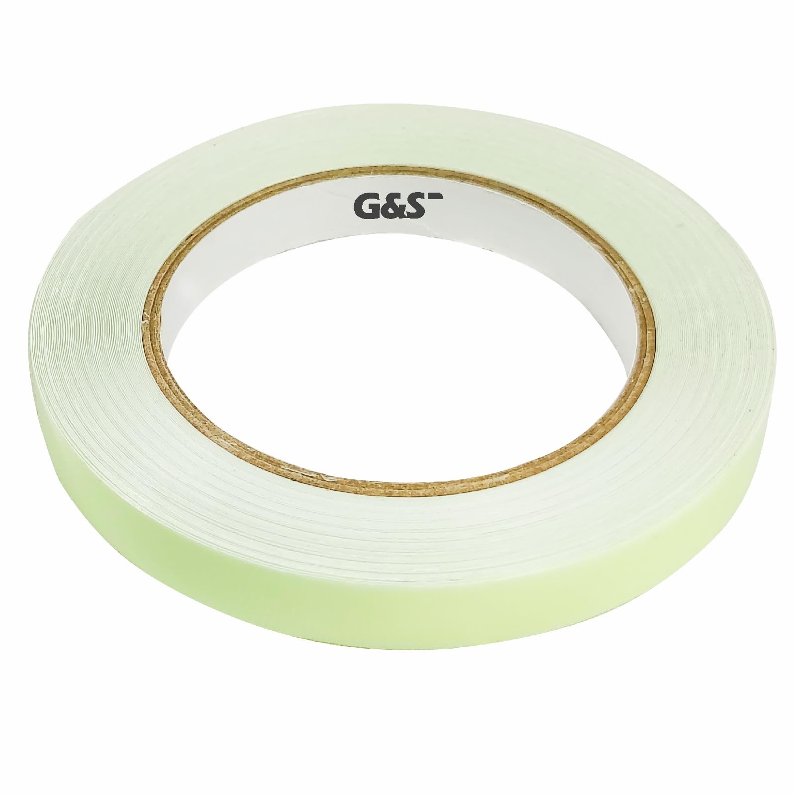 G&S SALES -12mm x 20 Meters- Glow In Dark Tape, waterproof, Radium, luminous, photoluminescent, self adhesive for stairs, DIY, Marking, theatre & school projects (1)