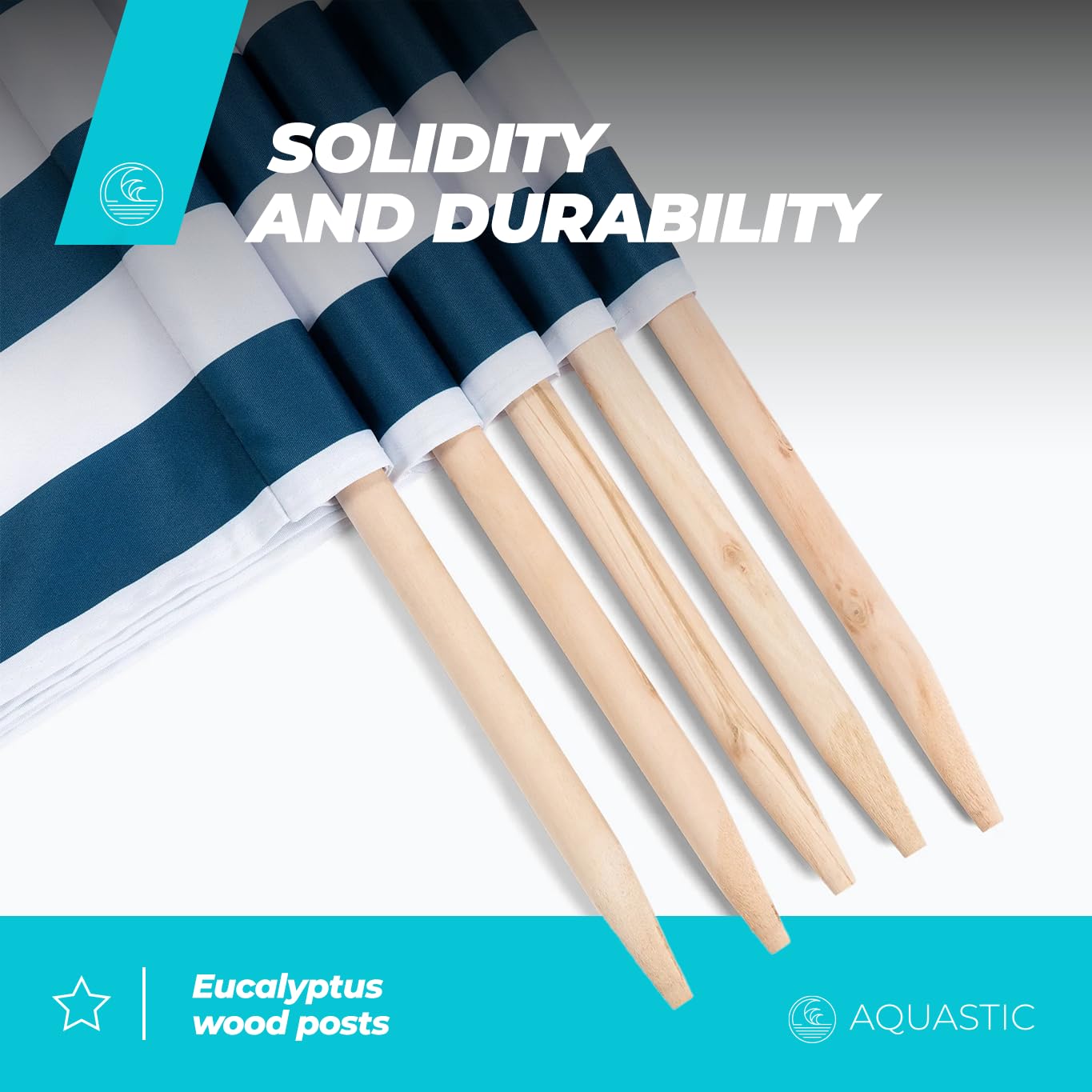 AQUASTIC Paravento da Spiaggia WINDSCREEN di Colore Blu| Blu/Bianco Frangivento Ideale per Il Lago e Il Mare Materiale Resistente 100% Poliestere Facile da Piegare e Trasportare 400 x 80 cm