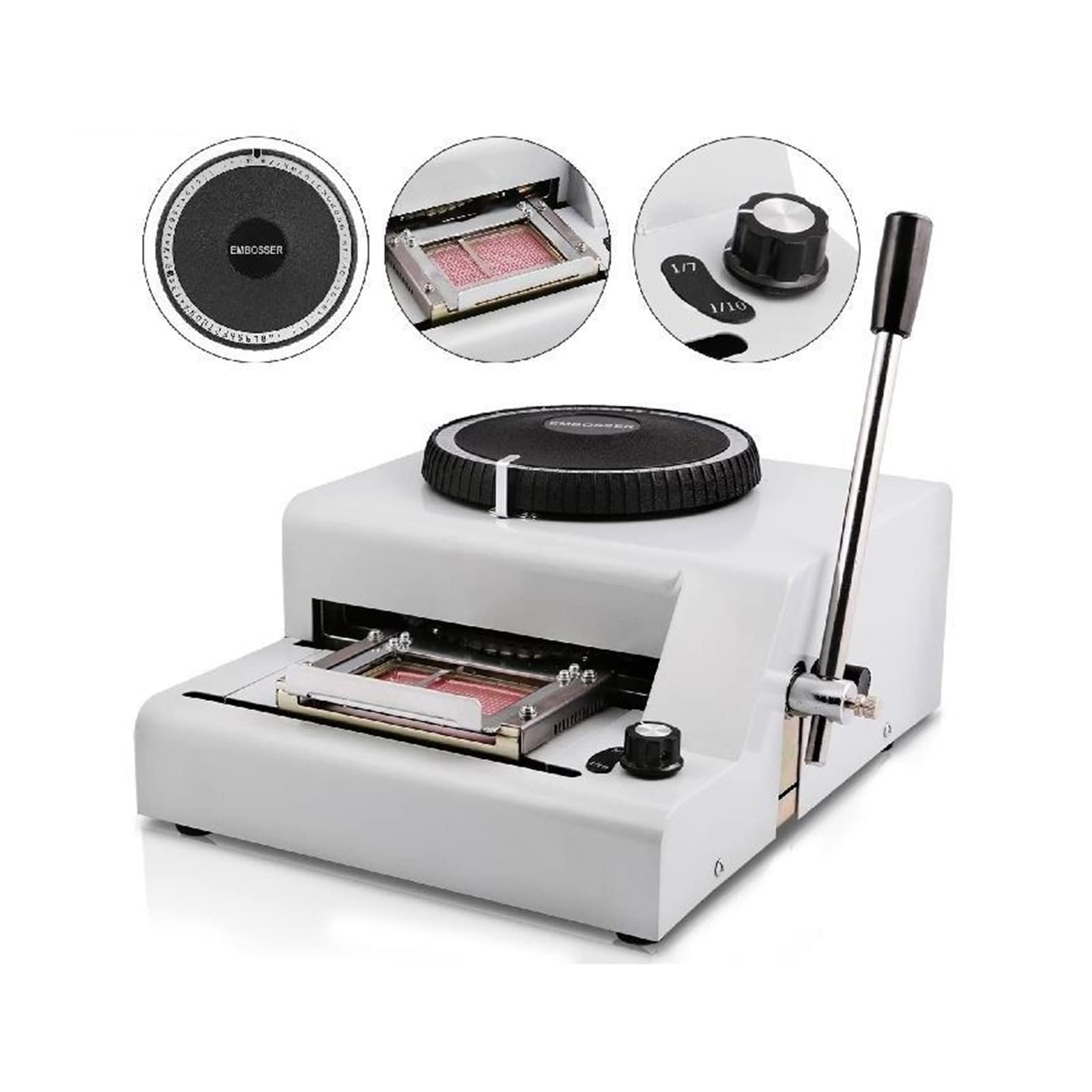 85.5x55mm 72 Character Manual Embosser Embossing Machine Heavy Duty for PVC Credit Card VIP ID Membership Stamping Machine