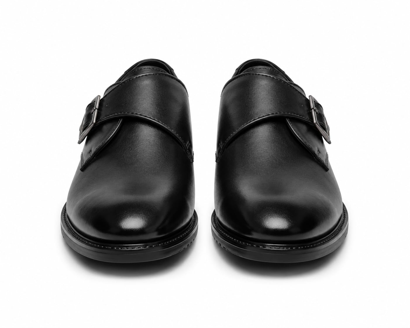 Classic Monk Strap Shoe for Men, Premium Leather, Black, Formal Elegance with Anti-Skid Sole-image-37