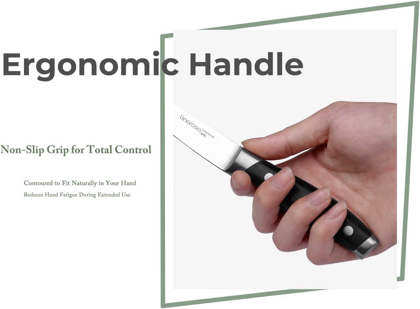 linoroso 3.5 Inch Paring Knife, Sharp Forged German Stainless Steel Kitchen Knife, Full Tang Small Fruit Knife with Ergonomic Handle, Premium Classic Series with Elegant Gift Box