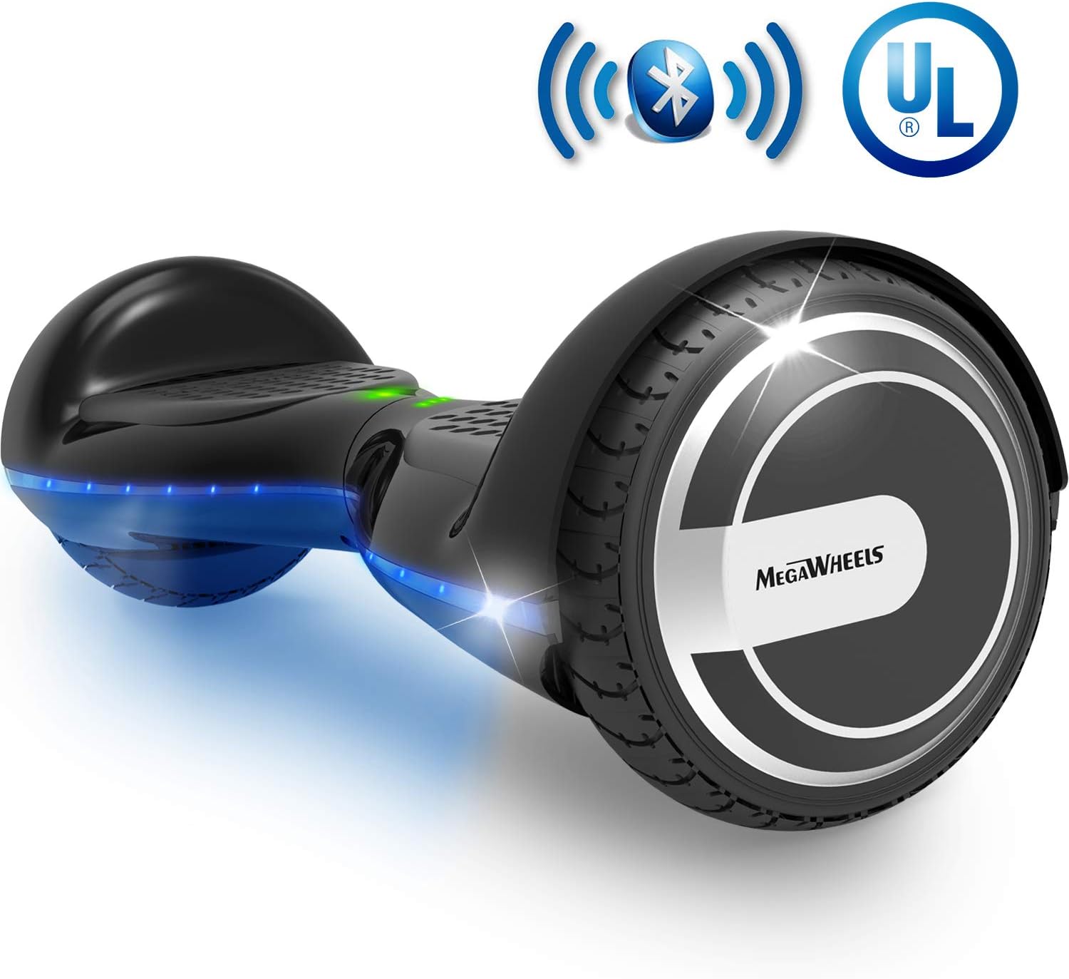 MEGAWHEELS Smart Hoverboard - UL Certified Safety Battery Colorful Led Lights Self-Balancing Hover Board