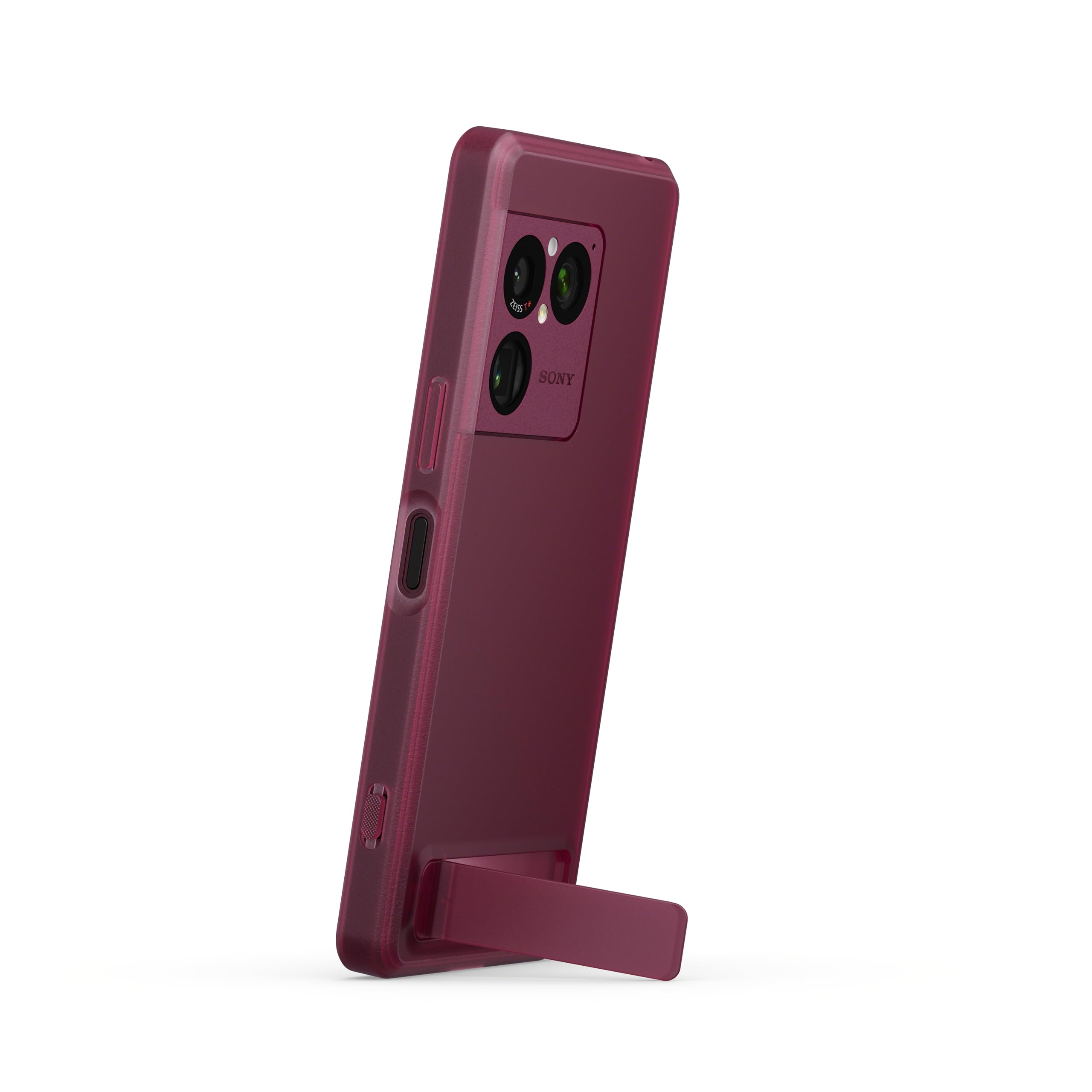 Xperia 1 VIII Handyhülle, stilvolle Hülle mit Ständer, erstklassiger Schutz, präzise Ausschnitte, schlankes Design und verbesserte Griffigkeit – Rojo Granate