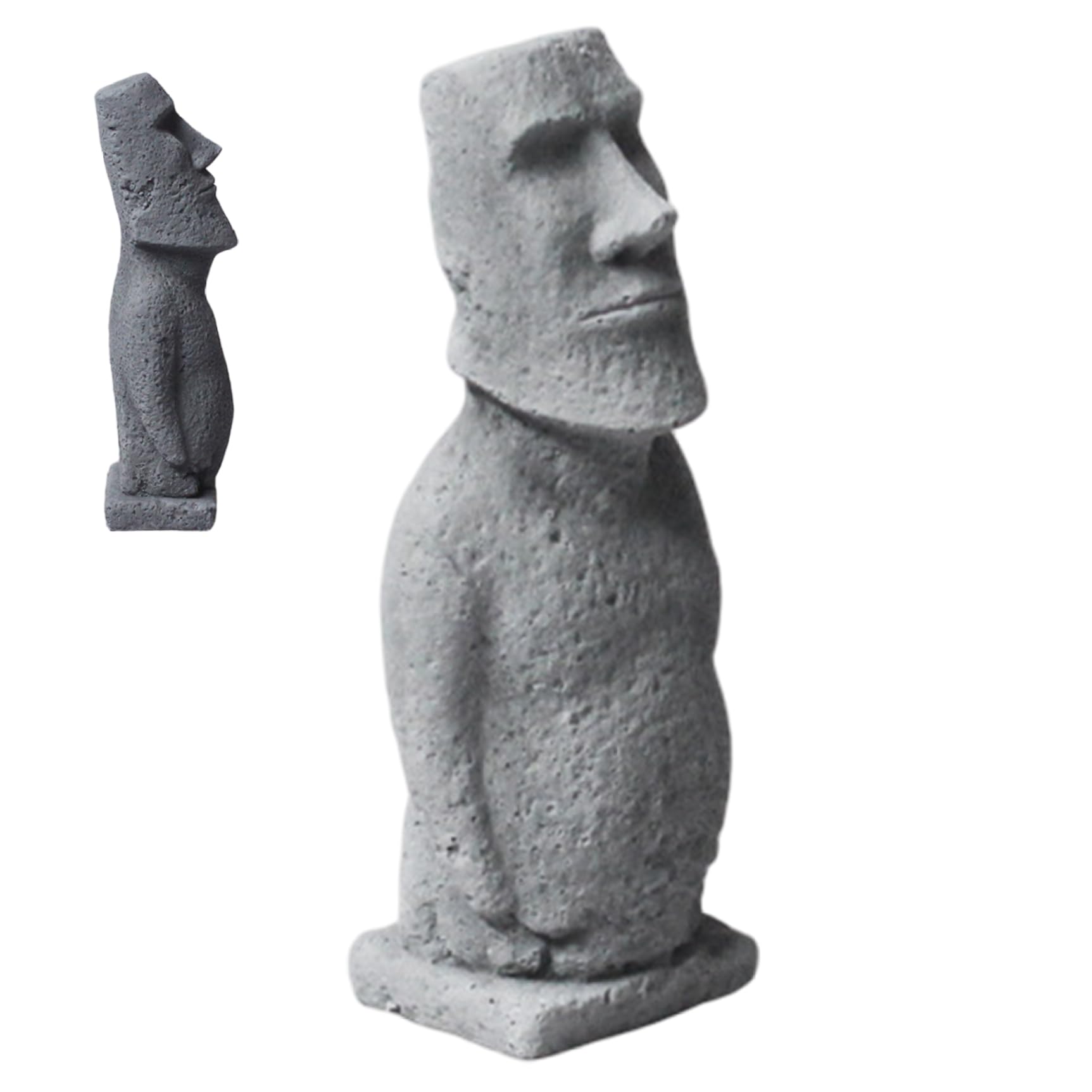 Uanqfegy Moai Statue - Sandstone Textured Easter Island Head Statue, Ancient Mystique Easter Decor for Indoor and Outdoor, L