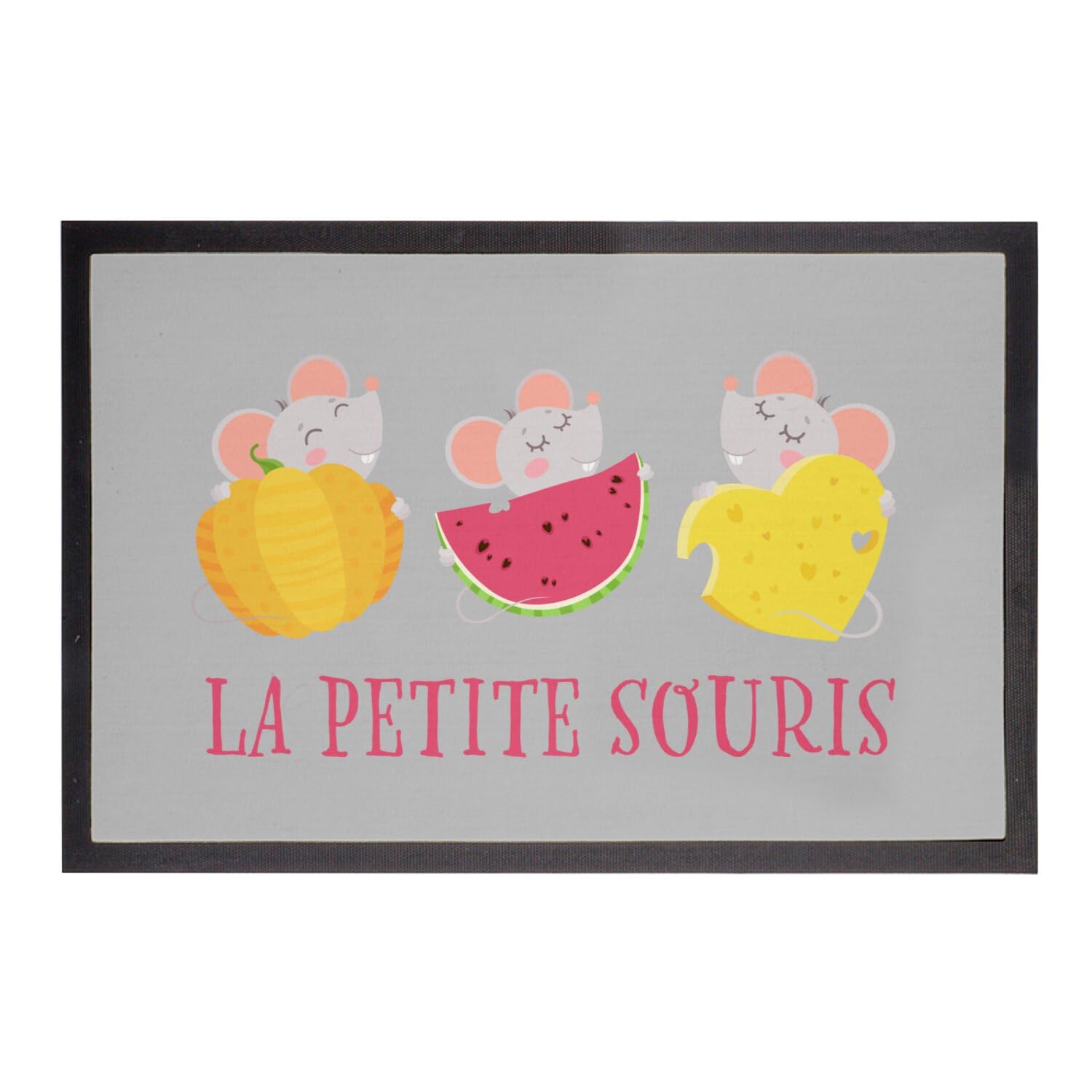 Paillasson gris souris Halloween parfait pour sublimer votre entrée