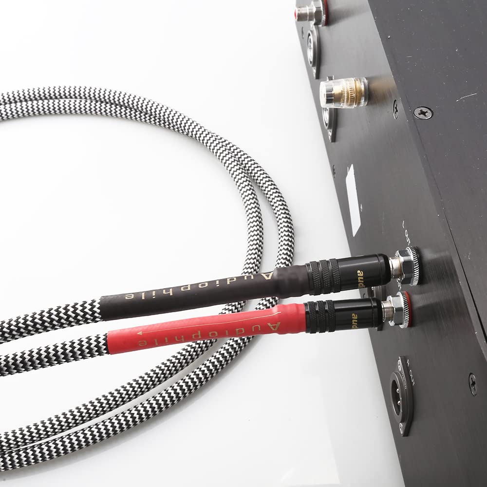 Kabel interkonektowy HiFi 2RCA męski na podwójny XLR męski/żeński, cyfrowy i analogowy subwoofer stereo kabel audio do kina domowego, HDTV, wzmacniaczy, systemu Hi-Fi (1 m, RCA do XLR