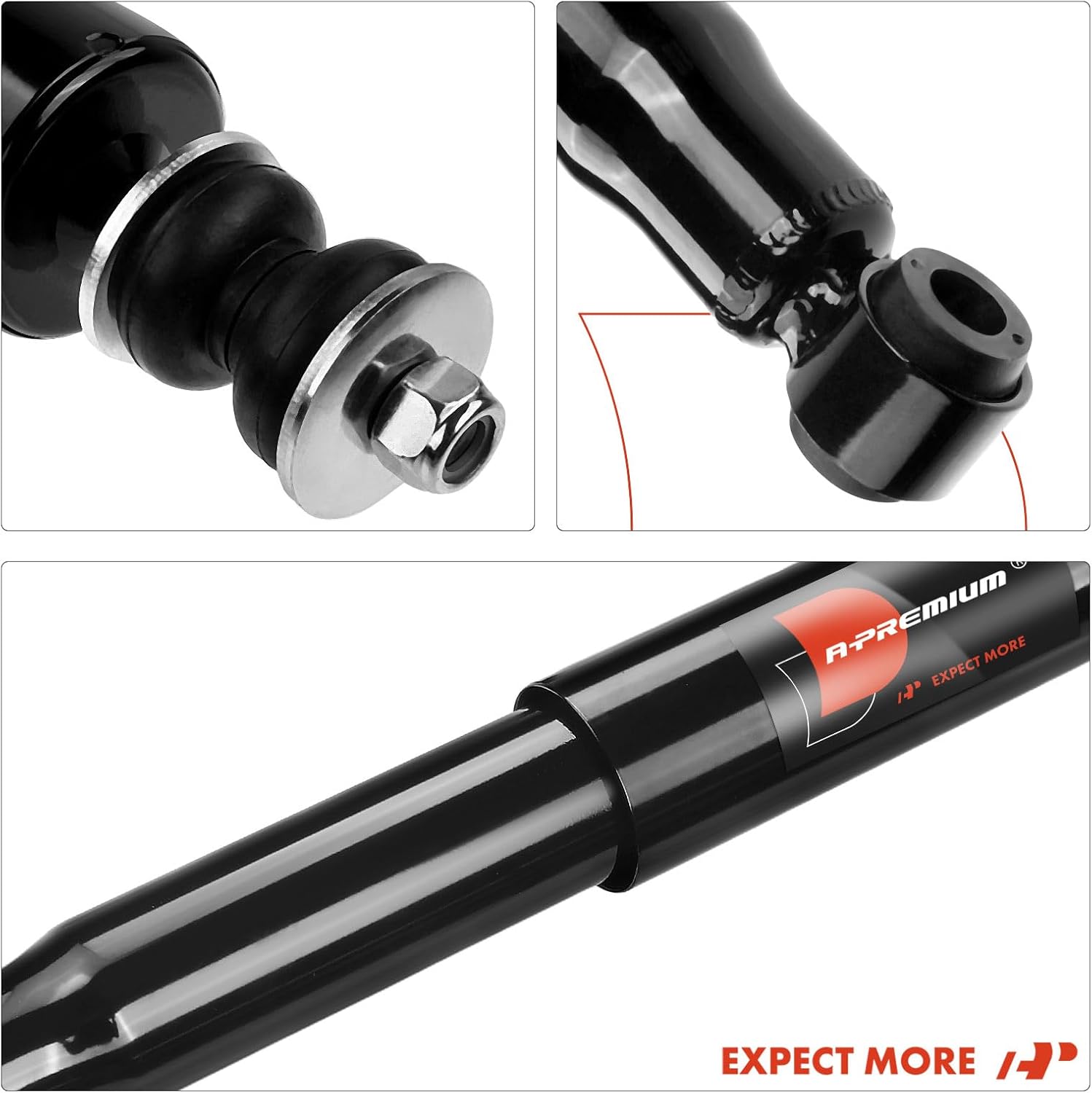 A-Premium Front Shock Absorber Compatible with Ford E-150 2003-2006, E-150 Club Wagon 2003-2005, E-150 Econoline 1992-2002, E-150 Econoline Club Wagon 1992-2002, 2-PC Set