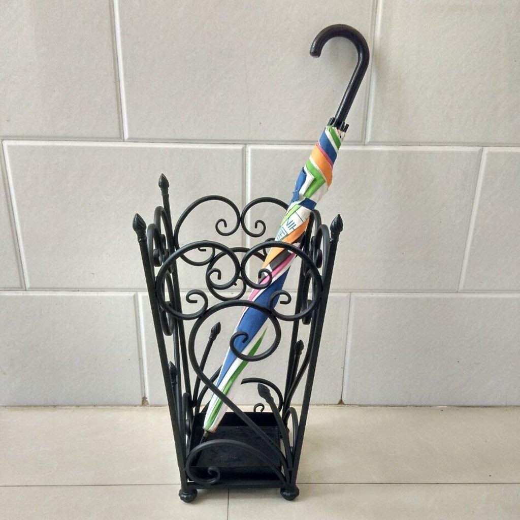 XDLEDMKIZ Umbrella stand, household iron, creative umbrella storage bucket, suitable for hotel lobby bench