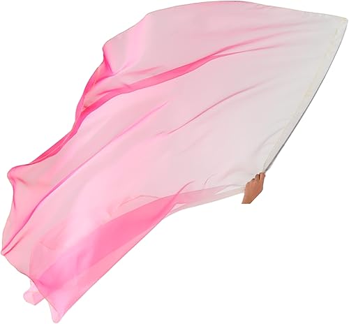 Miniatura 6 de Wuchieal Banderas de la flexión de la adoración de la danza de la alabanza porfética, radio 55" serpentina del ministerio de la danza del semicírculo