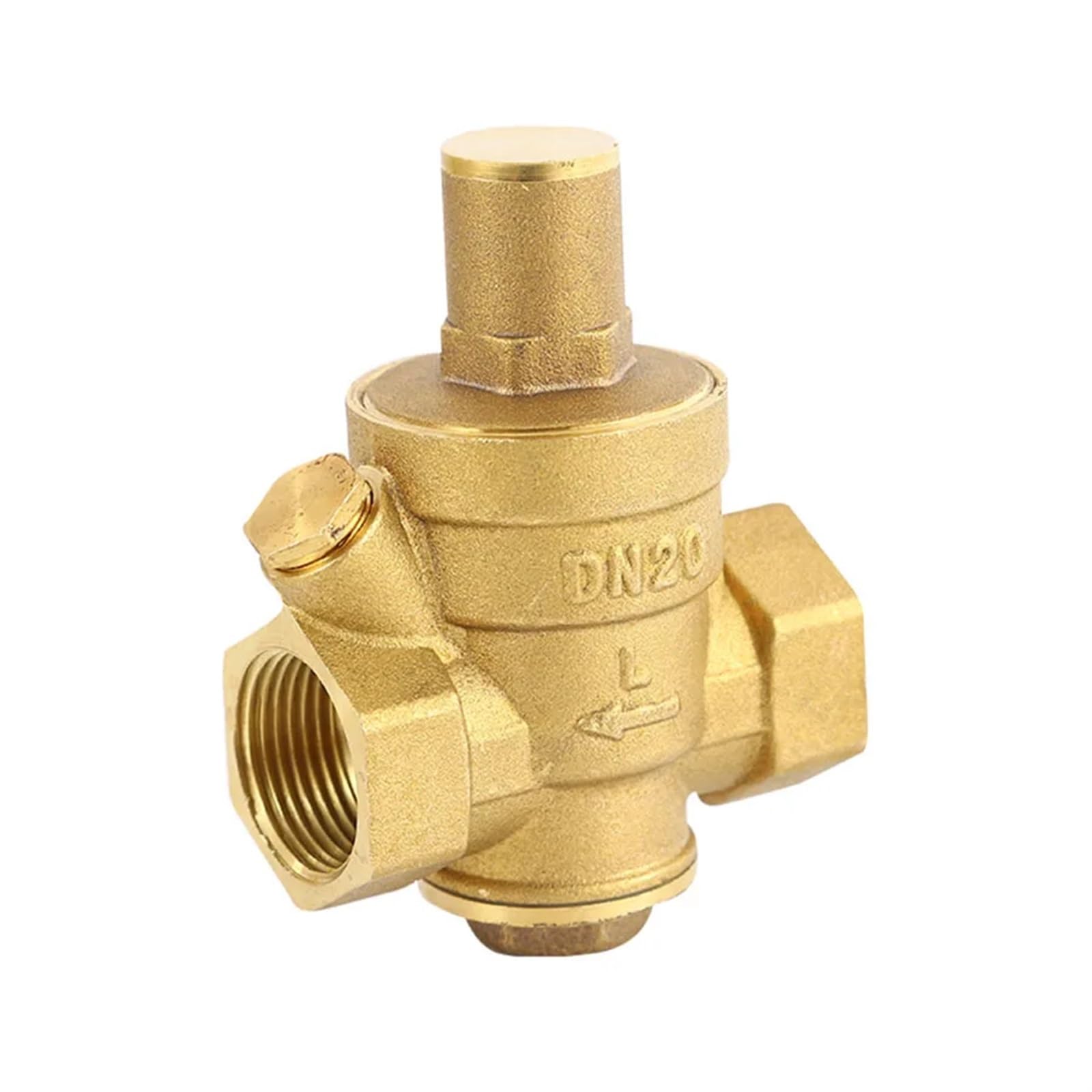 Regulador De Presion Agua Válvula reductora de presión agua latón, regulador DN15/DN20/DN25/DN32, medidor válvula alivio ajustable, G 1/2 "3/4" 1 "2" para Residencias(DN40,Without Gauge)