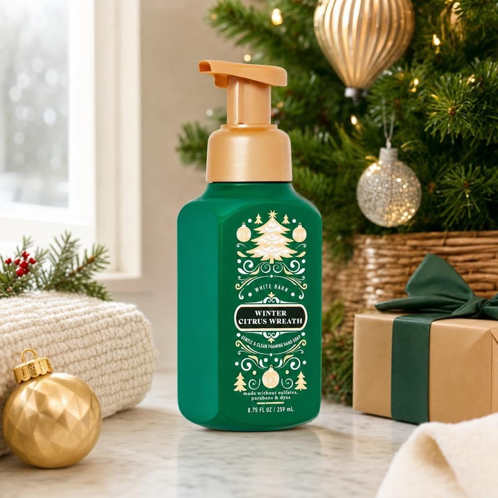 Bath and Body Works 2 Pack Winter Citrus Wreath Gentle Foaming Hand Soap 8.75 Oz image 2