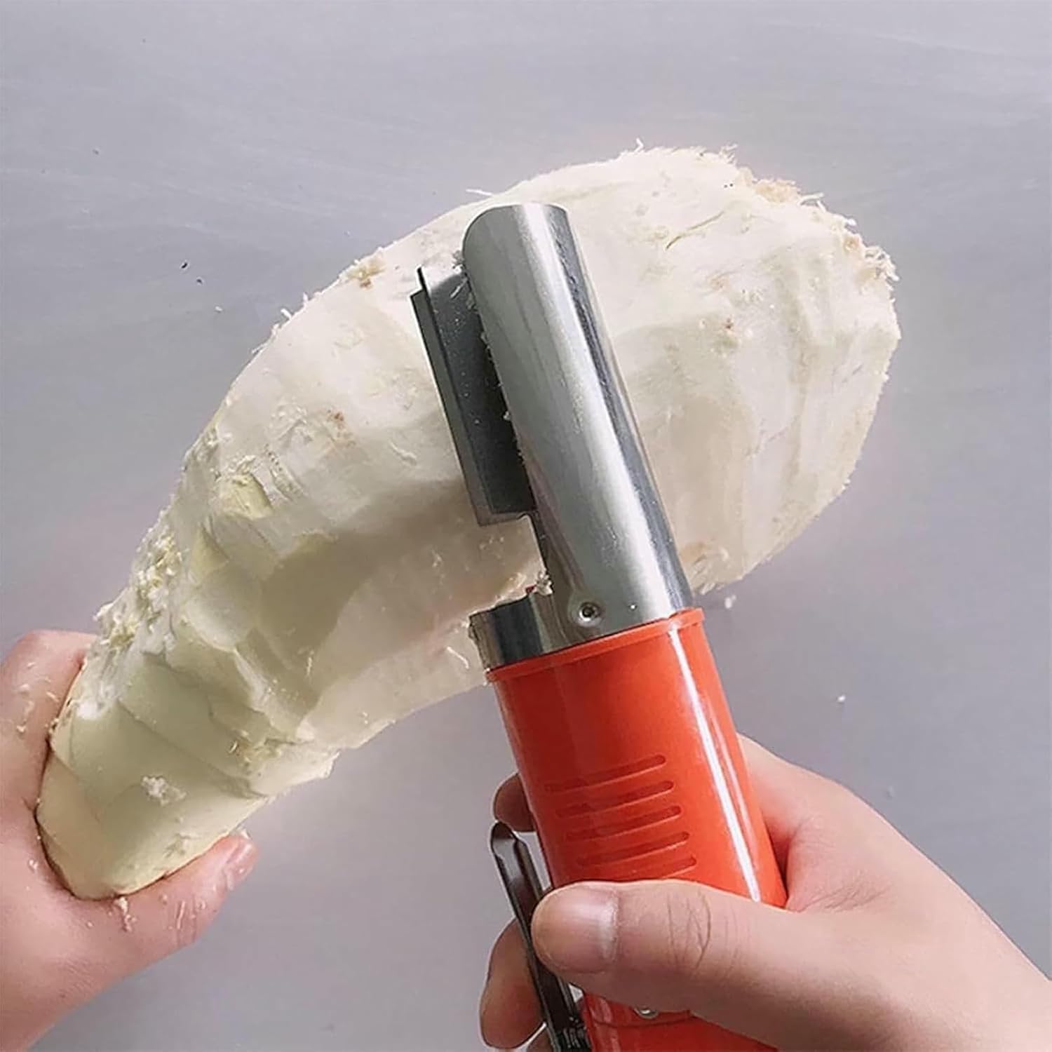 Automatic Sugarcane Scraping Machine, Electric Sugar Cane Peeler, with Protective Cover, for Various Fruits and Vegetables, Such As Sugarcane, Coconut, Pumpkin
