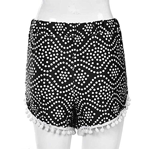 Haoricu 00@ZSY066E Women Shorts, 2017 New Women Polka Dot High Waist Tassel Casual Summer Short Pants thumb #4