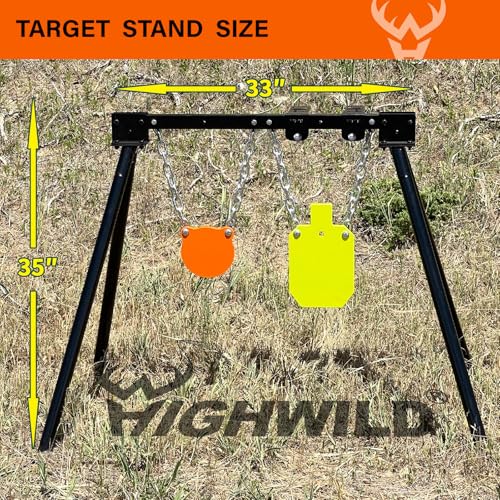 Image of Highwild Expandable AR500 Steel Targets System 1 /2 inch Thick Steel Shooting Targets with Stand and Extension Brackets, All Parts Replaceable Separately