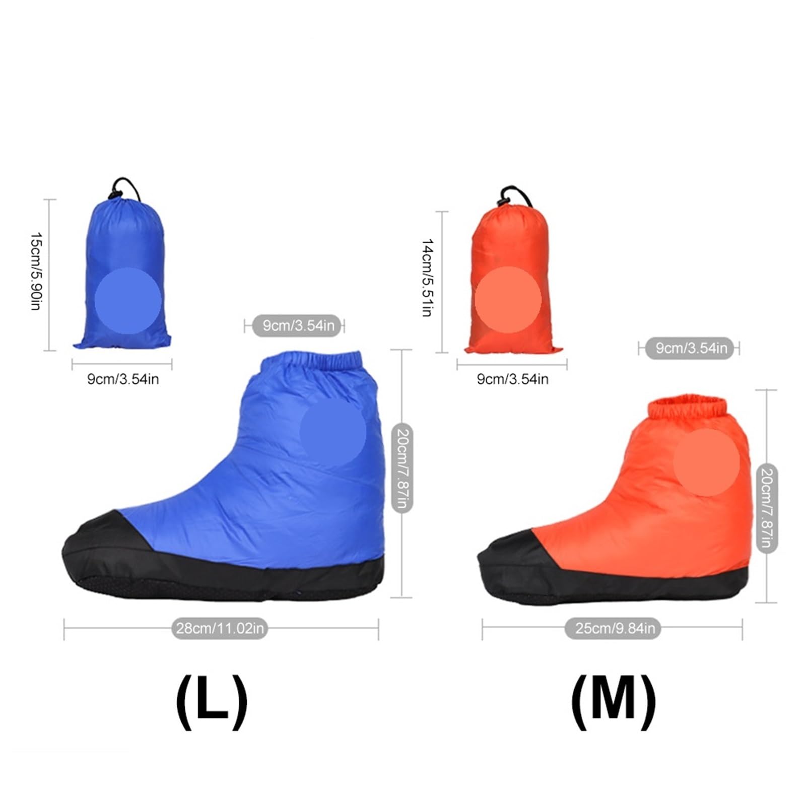 Daunen-Booties-Socken, Ultraleicht, warm, Zeltschuhe, Winddicht, wasserdicht, for Winter, Outdoor, Camping, Wandern Für Winter
