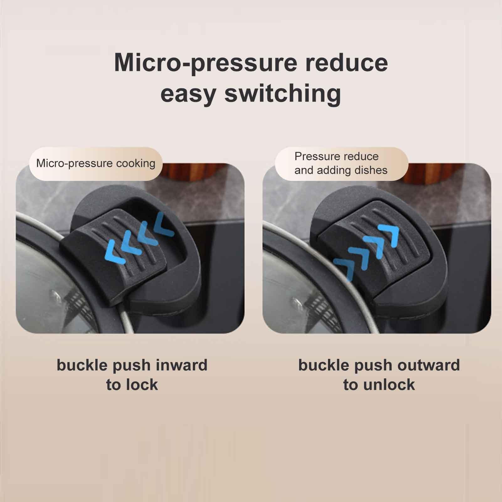 Pentola a Pressione per Cucinare Bollitore a Pressione con Funzione di | Cuociriso a Vapore per l'in Cucina Casa Sala da Pranzo Ristorante per Cereali Riso e Zuppa