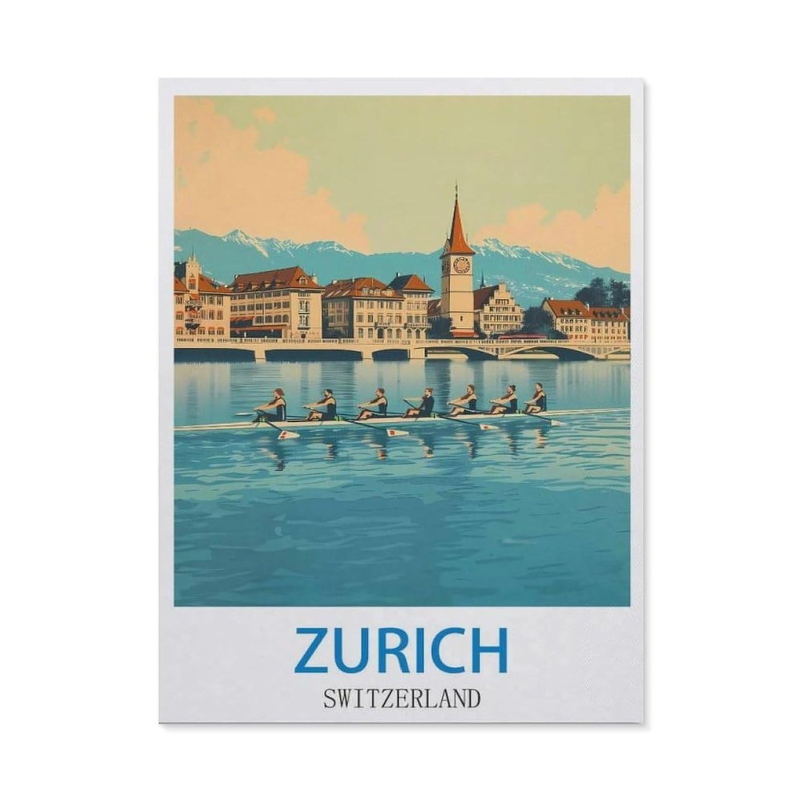 BEAYODKP 5D DIY Diamond Painting kit，Zurich Switzerland（50 x 60 cm）