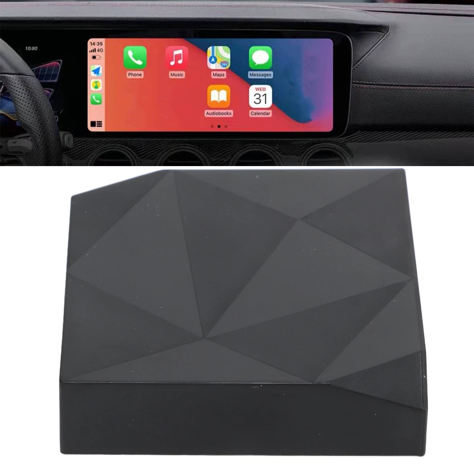 Bezprzewodowy adapter CarPlay |Sieć 5G i BT 5.0 dla smartfona marki Fruit |Konwertuj przewodowy na bezprzewodowy CarPlay |Plug & Play dla samochodów z fabrycznym CarPlay