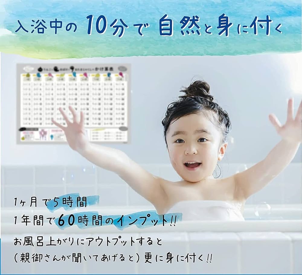 Amazon.co.jp: かけ算 お風呂ポスター うんこ おばけ おたまじゃくし