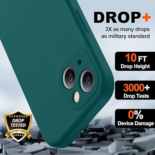 Miniatura 4 de BossKiss Funda compatible con iPhone 13, silicona de alta calidad mejorada protección de cámara 2 protectores de pantalla forro de microfibra suave