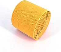 Vista 26 de 1 rollo de cordón elástico plano de 1.5 pulgadas de ancho por 3 yardas de banda elástica sarga de doble cara (#1 Blanco)