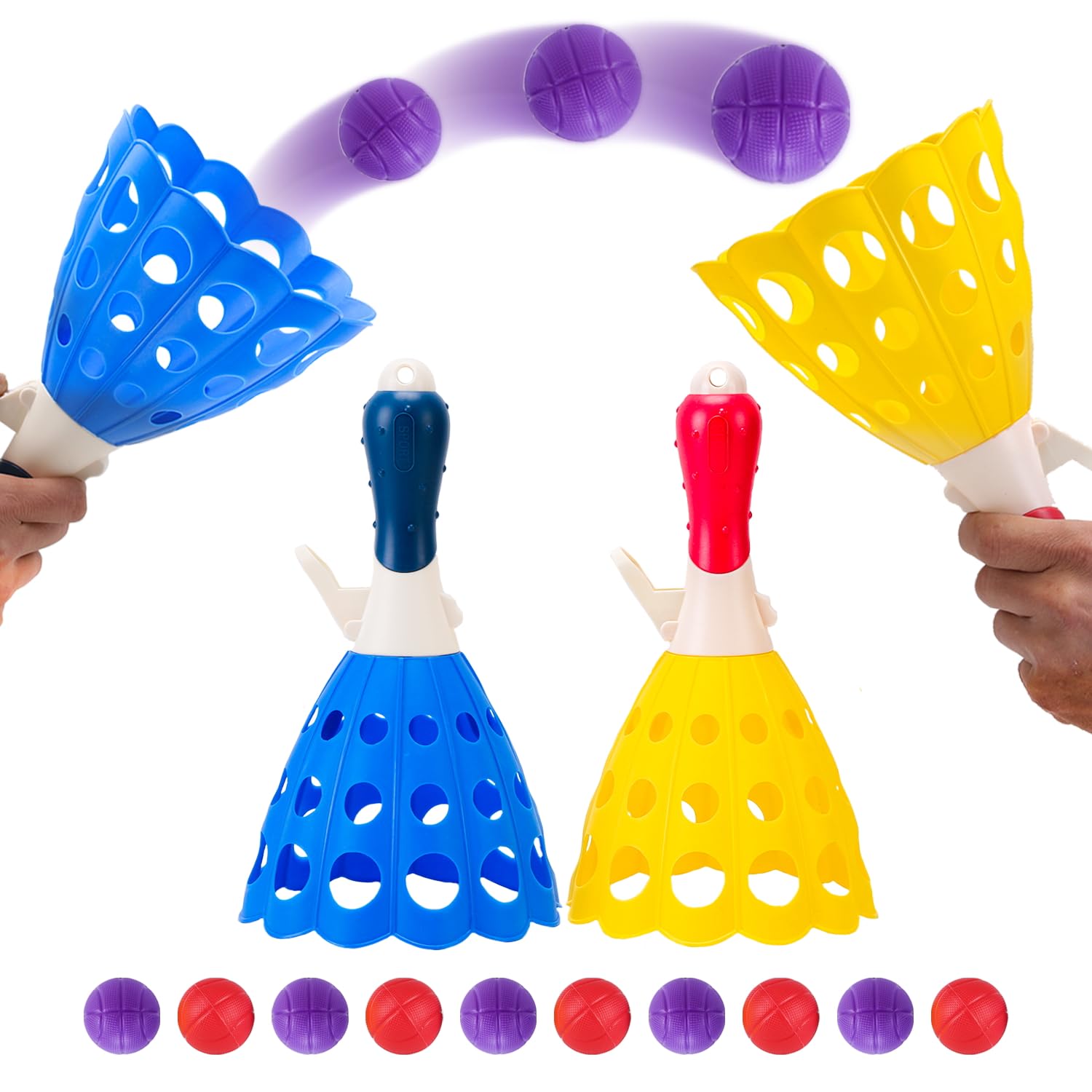 Sport indoor per bambini Divertimento all'aria aperta Gioco di società con 2 cestini di lancio e 10 palline, regali di compleanno per ragazze di 5 6 7 8 9 10 11 12 anni