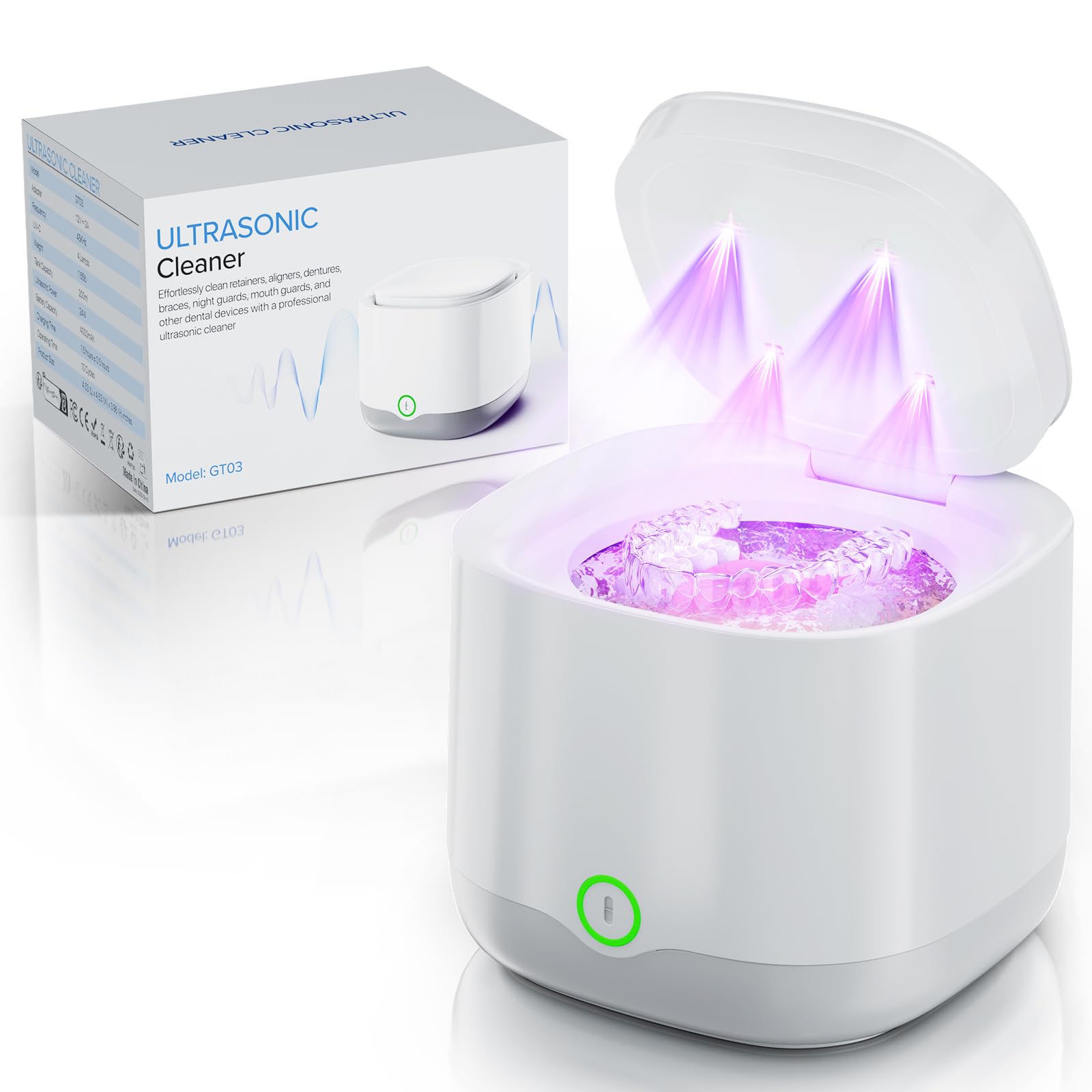 Ultrasonic Retainer Cleaner - Wireless Dental Pod -10