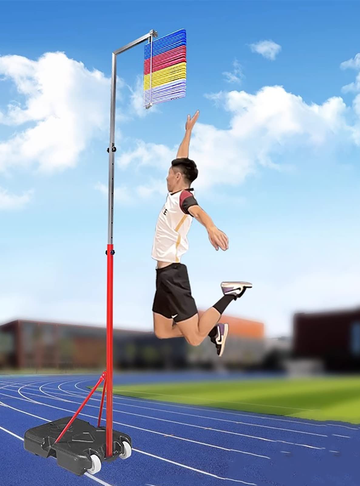 Testeur De Saut Vertical Dispositif De Mesure De Saut Vertical Avec Roues, Augmenter L'équipement De Gym De Testeur De Hauteur De Rebond, Aide à La Formation De Volleyball De La Machine à Challenger V