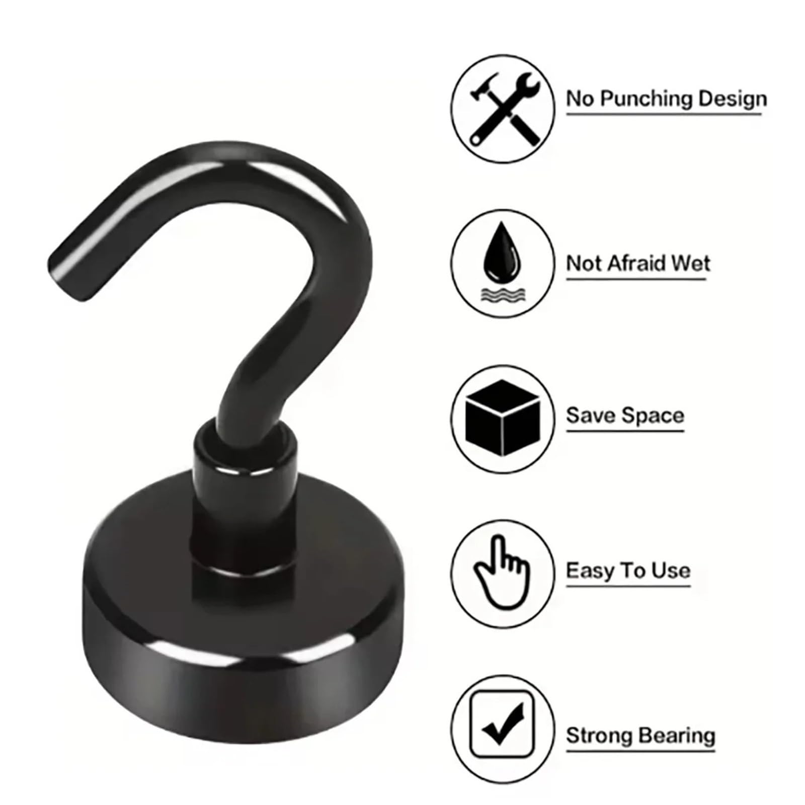 6 uds ganchos magnéticos soporte de pared sin perforaciones for colgar