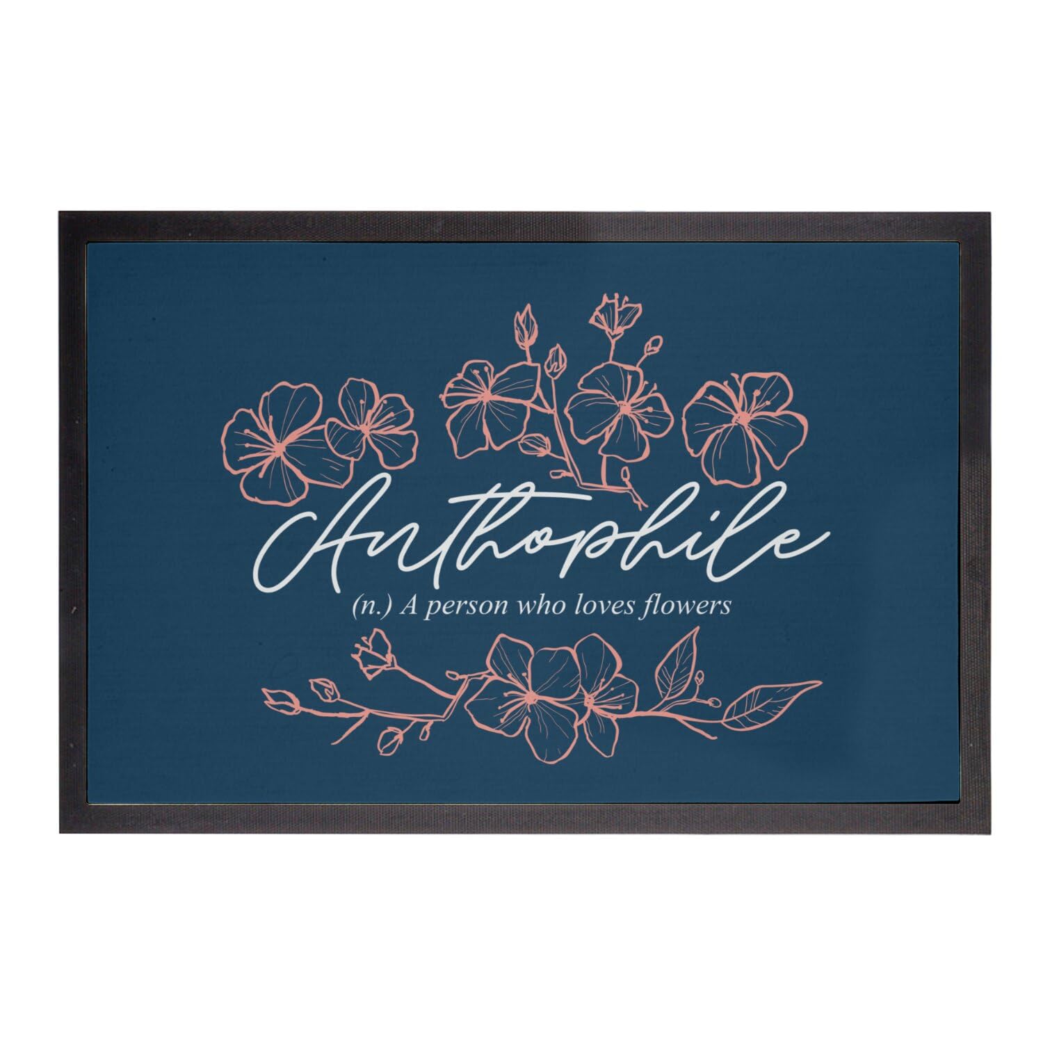 Paillasson Flower Passion Nature bleu pour sublimer votre entrée
