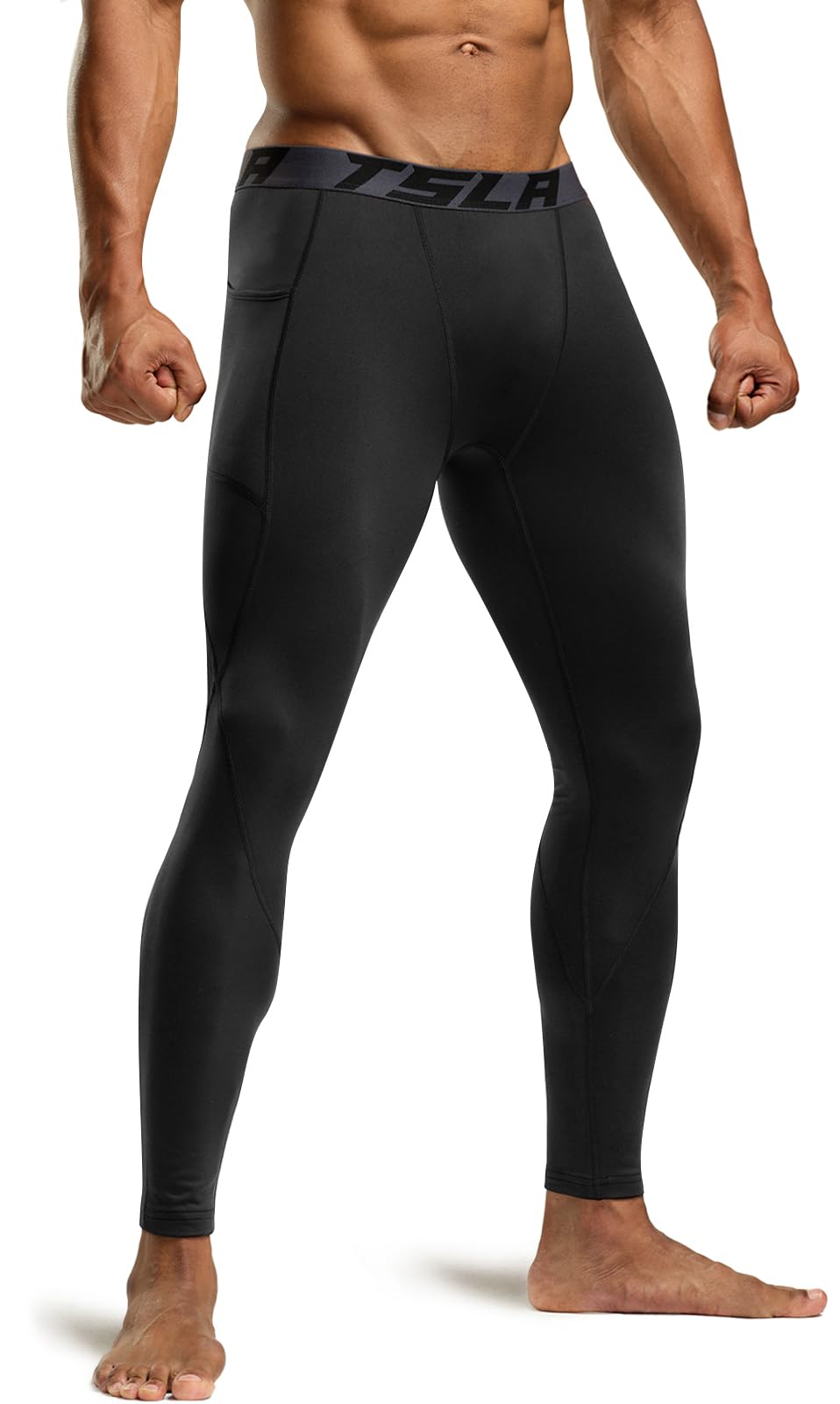 TSLA Men's Thermal Compression Pants, Athletic Sports Leggings & Running Tights, Wintergear Base Layer Bottoms