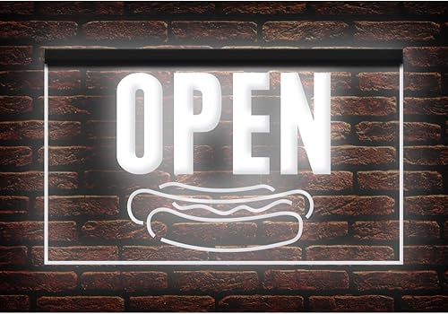 Miniatura 8 de 110234 - Letrero de neón con luz LED de noche abierta para cafetería, comida rápida, 12 x 8 pulgadas, color verde