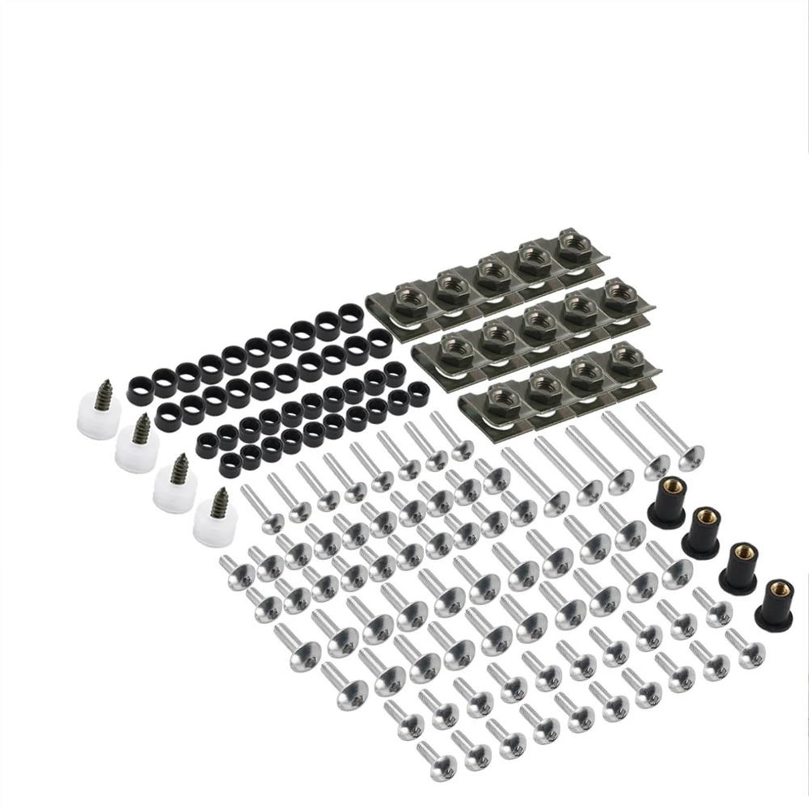 253PCS CNC Screws Fairing Bolt Nut Kit For Z1000 Z250 Z400 Z650 For Ninja 250R 300 500 650 ZX10R ZX14R 6R 7R 9R Z750 CNC Alloy(Onecolor)