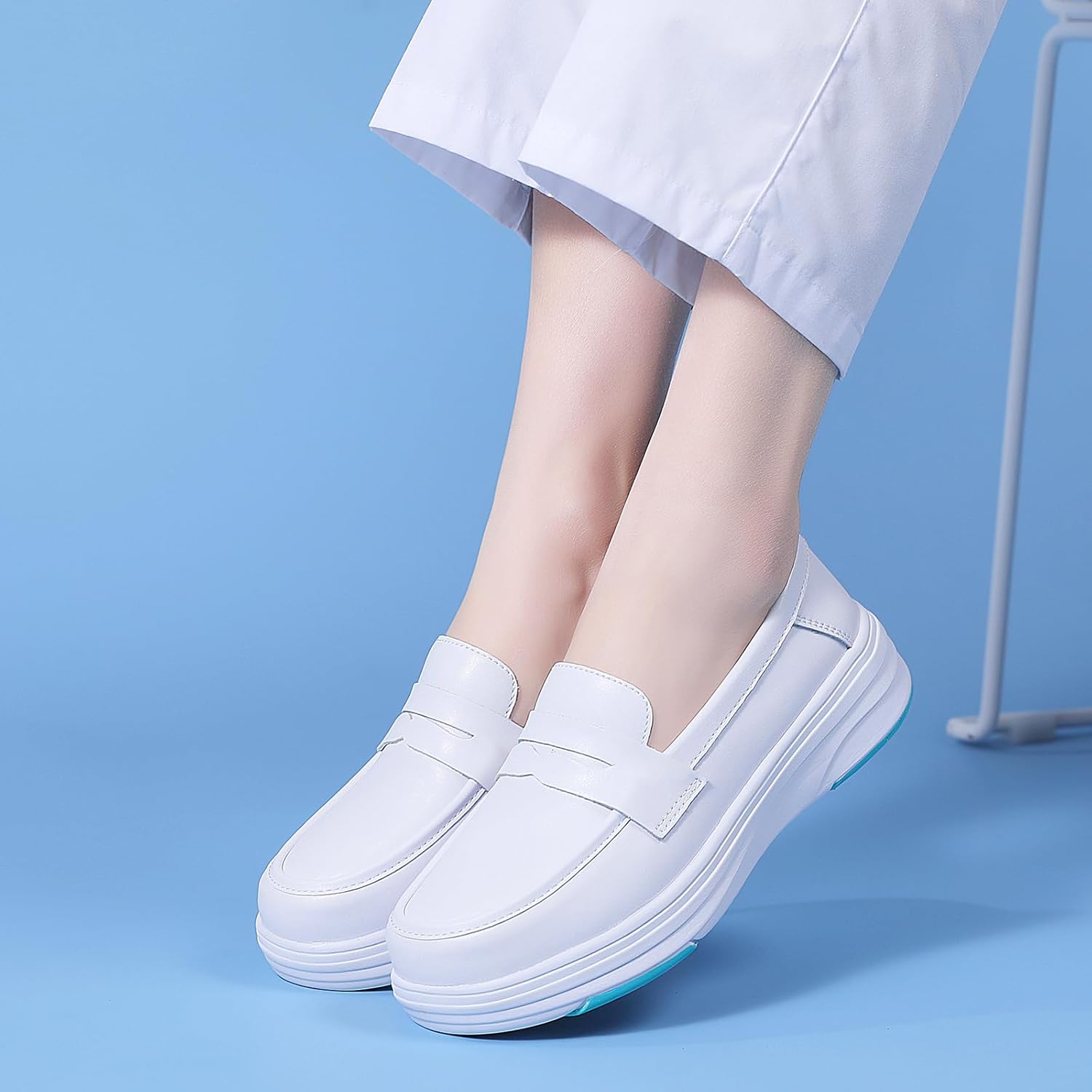 Beita Women's Nurse Shoes Slip On Women's Loafer Shoes Anti Slip Healthcare Work Shoes Lightweight - Image 3