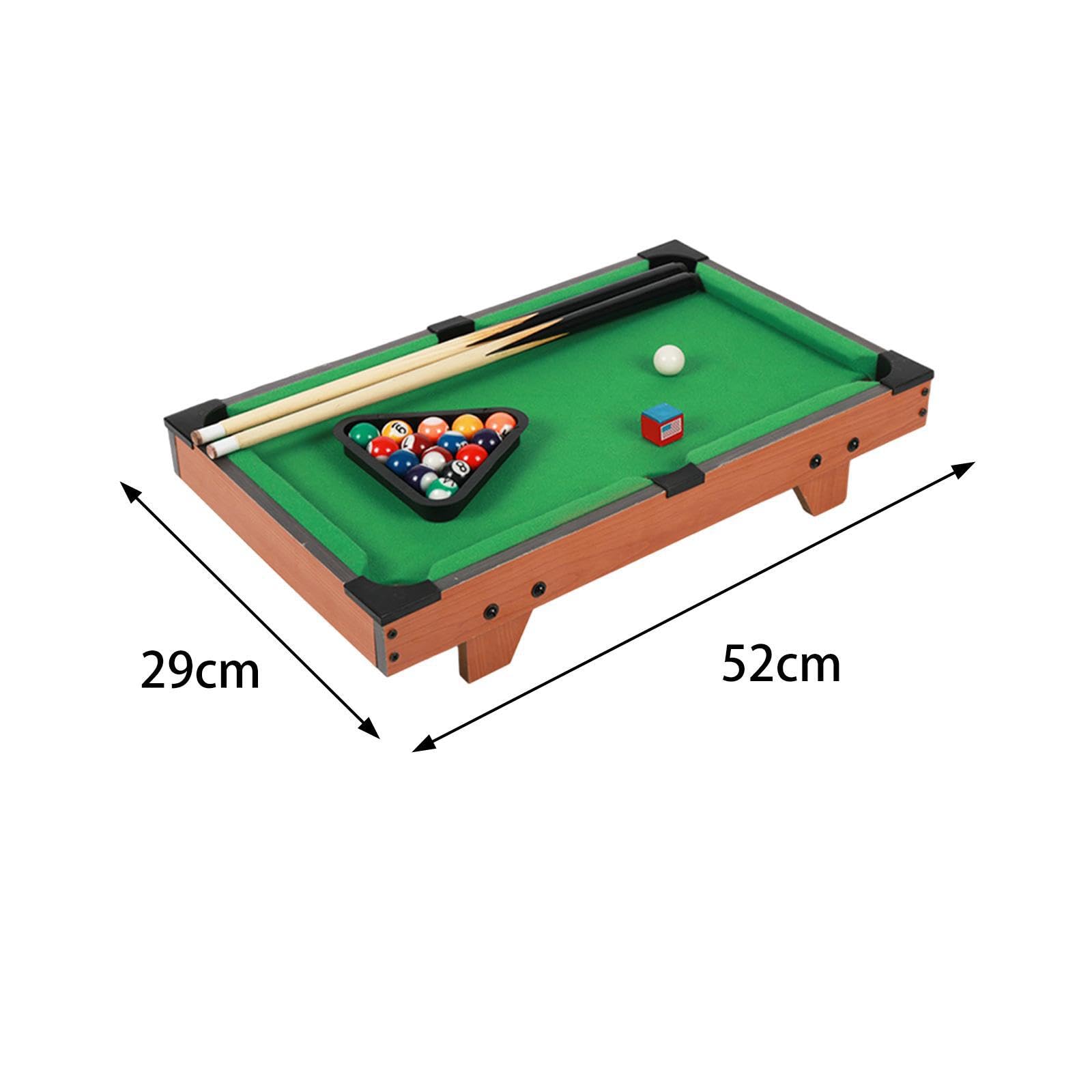 de Billar pequeña, Paquete de Regalo Divertido para la Familia, Incluye Bolas de Billar, Tacos, Elementos Esenciales para la Sala de Juegos de