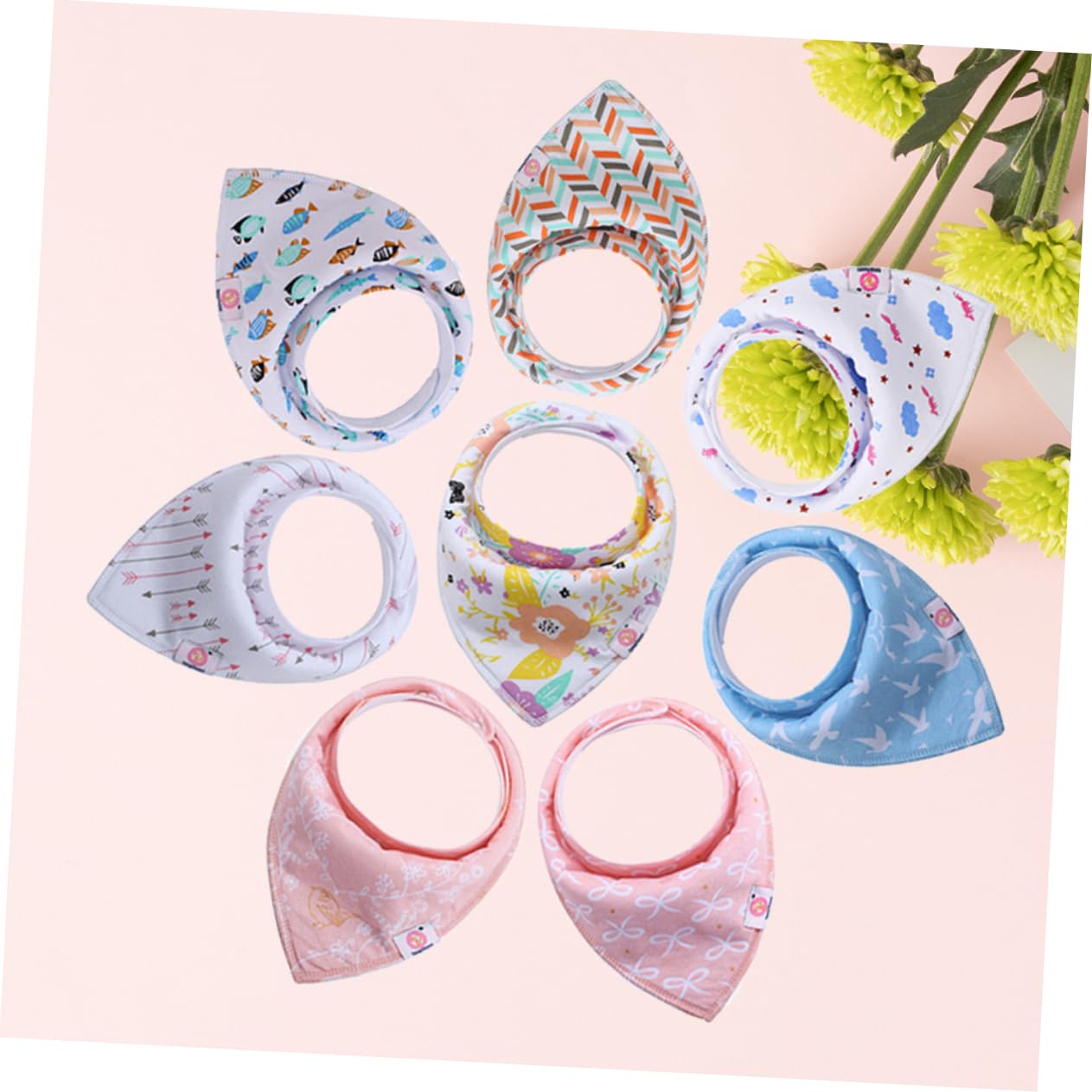 ibasenice 16piezas Baberos Bandana De Algodón Para Bebés Toallas Absorbentes Teething Protección Para Saliva y Comida Unisex Para Recién Nacidos