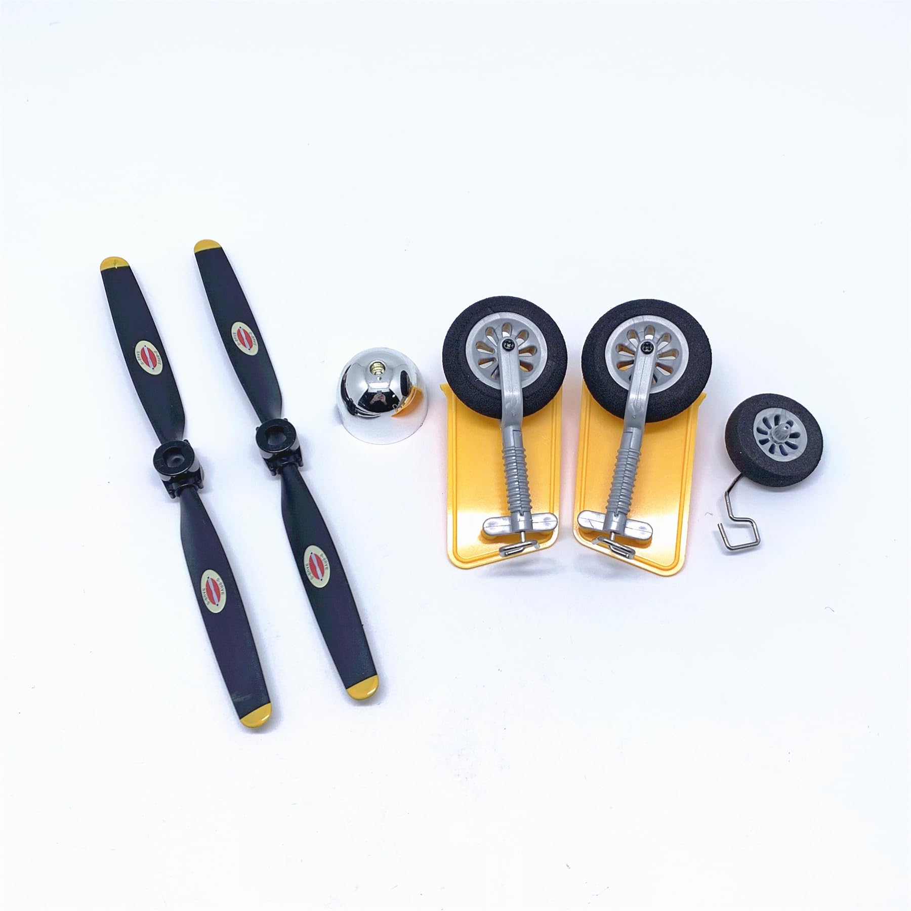 KingVal Replacement Landing Gear Propeller Fairing RC Parts Combo Compatible with WLtoys XK A300 RC Airplane Glider (Yellow)